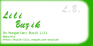 lili buzik business card